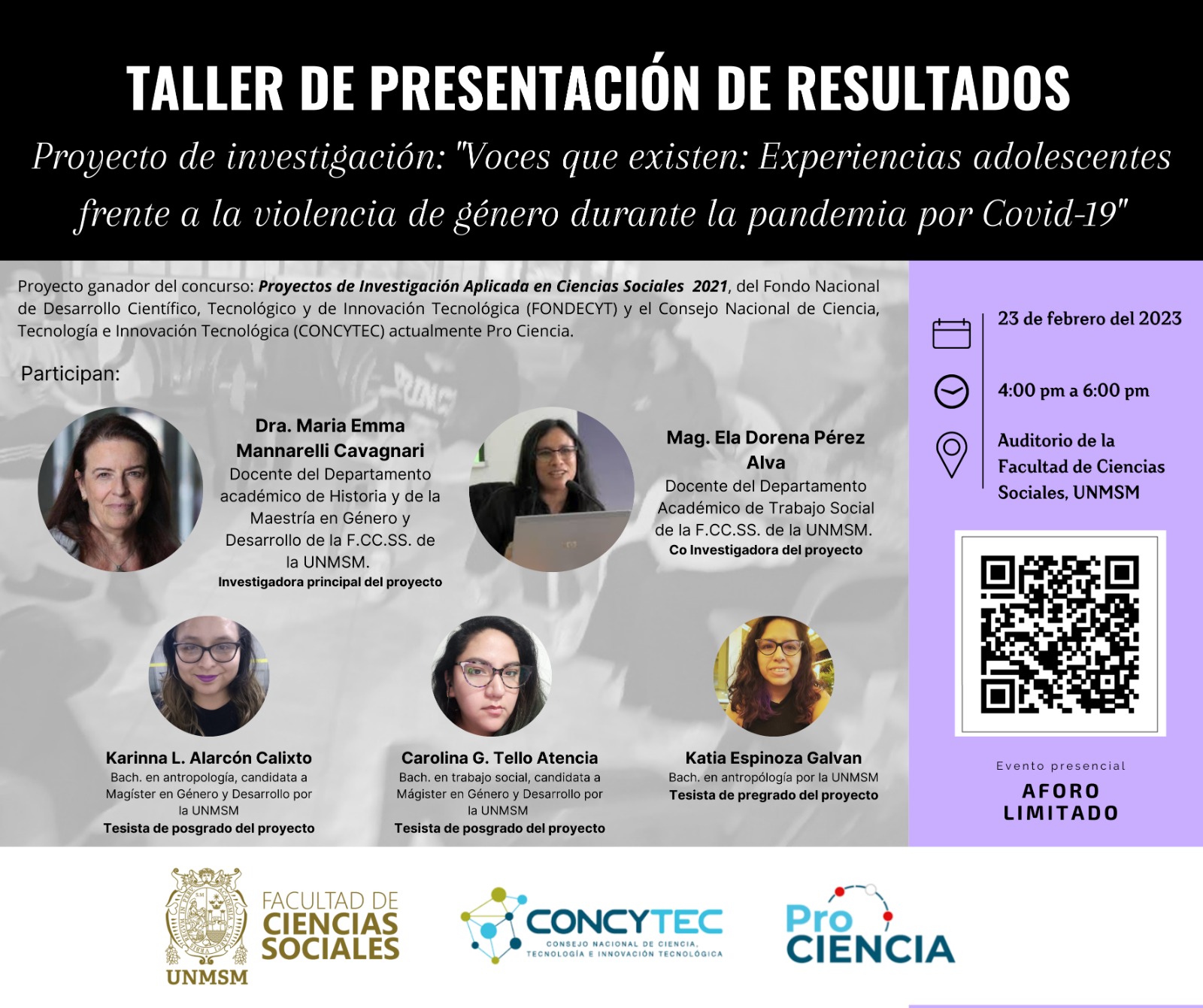 taller de presentación de resultados