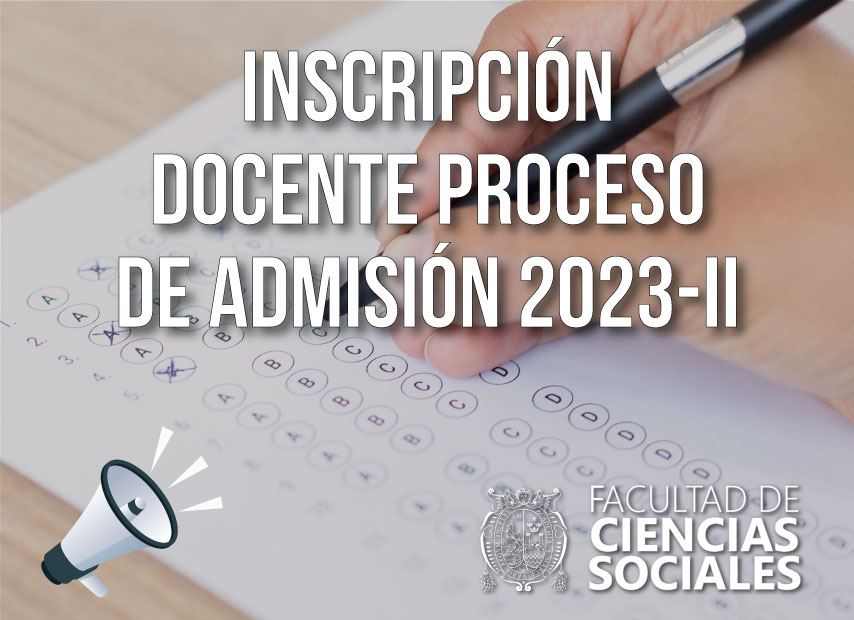 Inscripción docente - proceso de admisión 2023-II