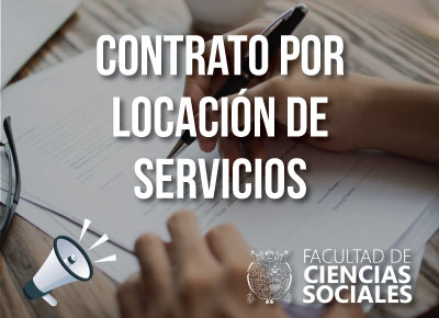 Contrato por locación de servicios para dictado de clases del semestre 2023  I – Pregrado – Facultad de Ciencias Sociales