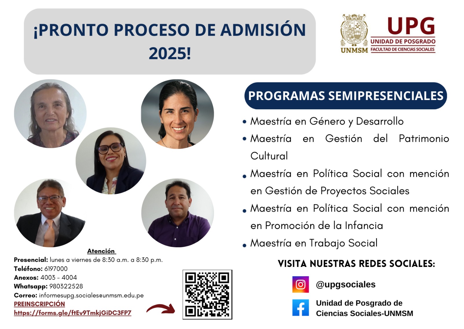 ¡Proceso de Admisión 2025 en la Unidad de Posgrado de Ciencias Sociales – UNMSM!