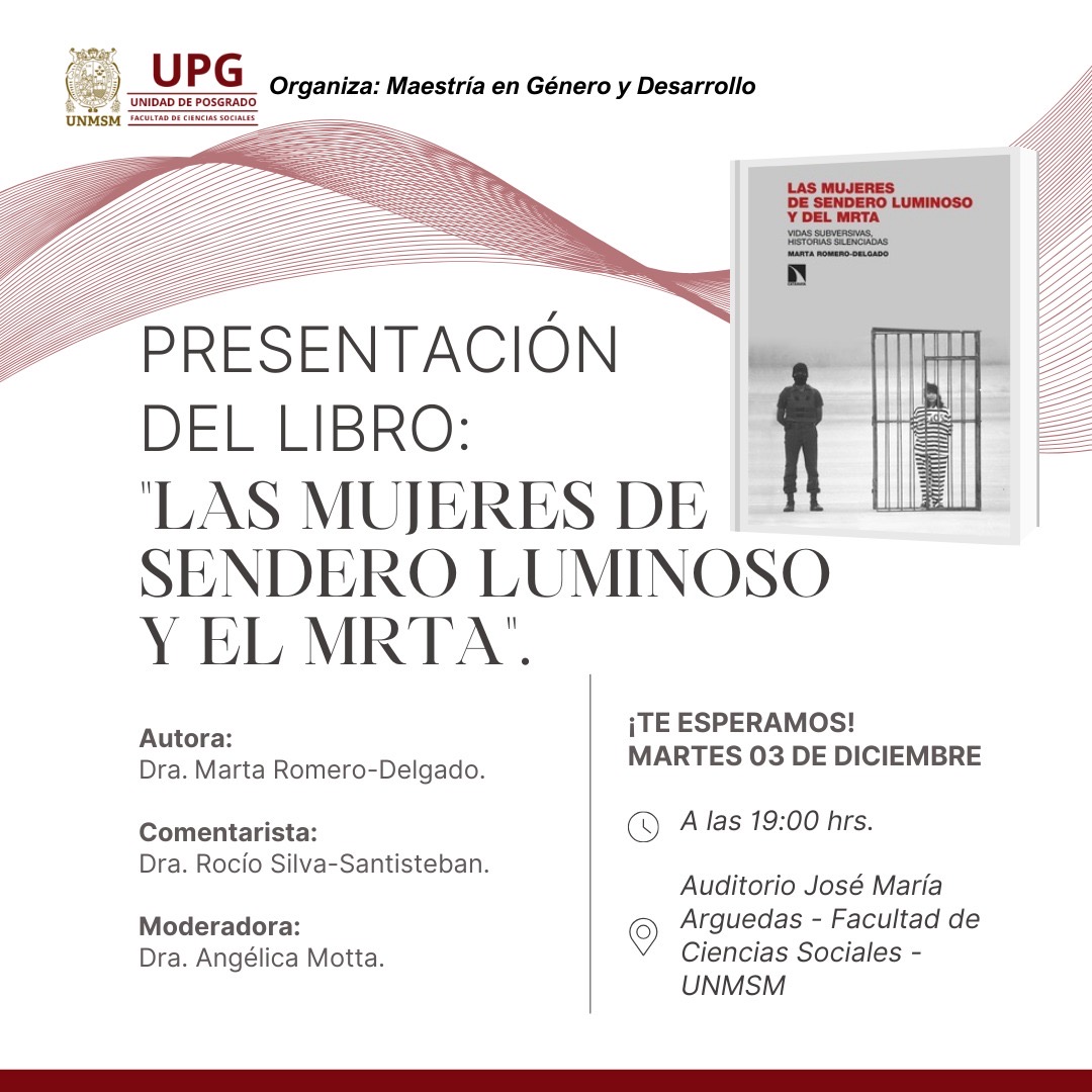 Presentación del libro: “Las Mujeres de Sendero Luminoso y el MRTA”